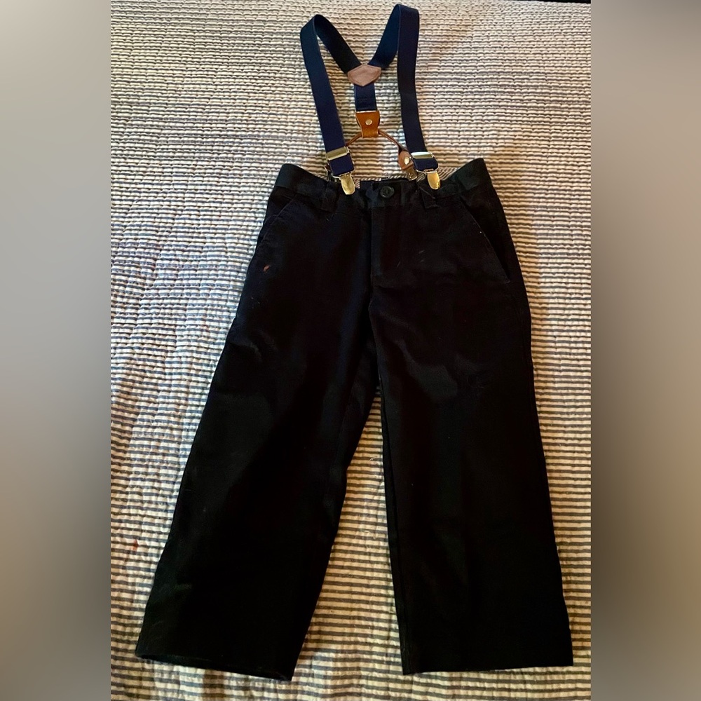 🎡 Tommy Hilfiger Navy Suspenders with Navy Pants 🎡